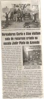 Vereadores Carla e Alan visitam sala de recursos criada na escola Jadir Pinto de Azevedo. Jornal Correio da Cidade, Conselheiro Lafaiete, 25 nov. 2017 a 01 dez. 2017, 1397ª ed., Caderno Política, p 06.