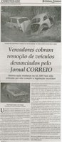 Vereadores cobram remoção de veículos denunciados pelo Jornal Correio. Jornal Correio da Cidade, Conselheiro Lafaiete, 23 a 29 jul. 2016, 1327ª ed, Caderno Comunidade, p. 22.