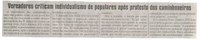 Vereadores criticam individualismo de populares após protesto dos caminhoneiros. Jornal Correio da Cidade, Conselheiro Lafaiete ,02 jun. 2018 a 08 jun. 2018, 1424ª ed., Caderno Política, p. 4.