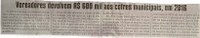 Vereadores devolvem R$600 mil aos cofres municpais, em 2016. Jornal Correio da Cidade, Conselheiro Lafaiete, 24 a 30 dez. 2016, Caderno Política, p. 4.