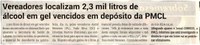 Vereadores localizam 2,3 mil litros de álcool em gel vencidos em depósito da PMCL. Jornal Correio, Conselheiro Lafaiete, 17 julho. 2021, 1585ª ed., Caderno política, p. 06.