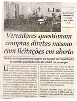 Vereadores questionam compras diretas mesmo com licitações em aberto. Jornal Correio da Cidade, Conselheiro Lafaiete, 17 mar. 2018 a 23 mar. 2018, 1413ª ed., Caderno Política, p. 6. 