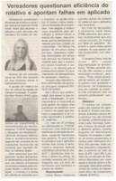 Vereadores questionam eficiência do rotativo e apontam falhas em aplicado. Jornal Expressão Regional, Conselheiro Lafaiete, 31 mar. 2017 a 07 abr. 2017, 467Xª ed., p. 3.