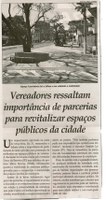 Vereadores ressaltam importância de parcerias para revitalizar espaços públicos da cidade. Jornal Correio da Cidade, Conselheiro Lafaiete, 04 fev. 2017 a 10 fev. 2017, 1355ª ed.,Caderno Especial, p. B3.