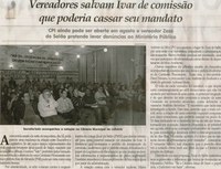  Vereadores salvam Ivar de comissão que poderia cassar seu mandato. Jornal Correio da Cidade, Conselheiro Lafaiete, 18 jul. 205, 1274ª ed., p.2.