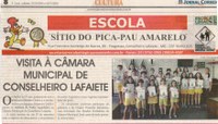 Visita à Câmara Municipal de Conselheiro Lafaiete. Jornal Correio da Cidade, 27 out. 2018 a 02 nov. 2018. 1445ª ed., Caderno Cultura, p. 8.