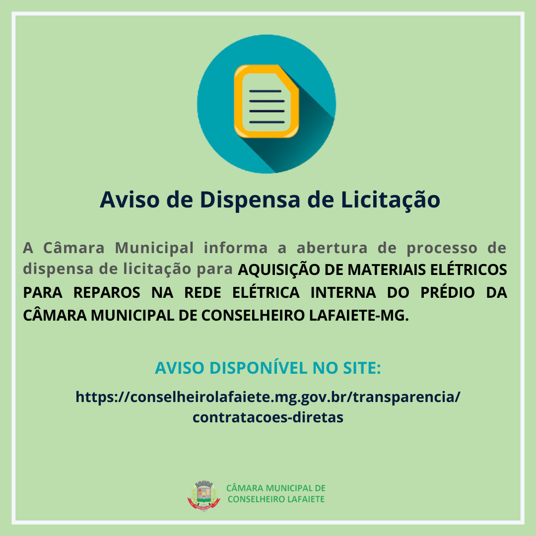 AVISO DE DISPENSA DE LICITAÇÃO