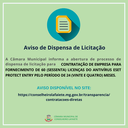 AVISO DE DISPENSA DE LICITAÇÃO