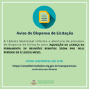 AVISO DE DISPENSA DE LICITAÇÃO