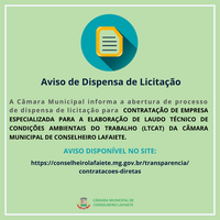 AVISO DE DISPENSA DE LICITAÇÃO