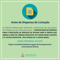 AVISO DE DISPENSA DE LICITAÇÃO