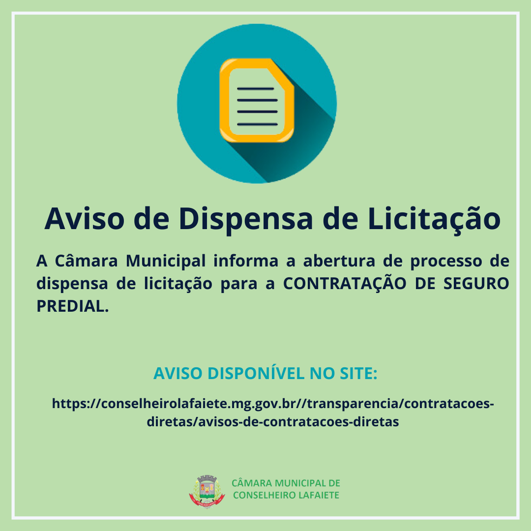 AVISO DE DISPENSA DE LICITAÇÃO