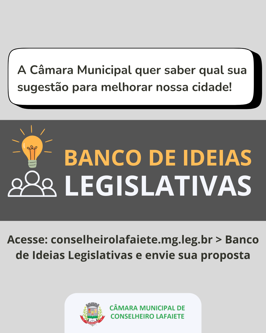 BANCO DE IDEIAS LEGISLATIVAS DA CÂMARA MUNICIPAL