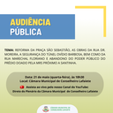 CÂMARA CONVIDA PARA AUDIÊNCIA PÚBLICA CÂMARA CONVIDA PARA AUDIÊNCIA PÚBLICA