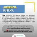CÂMARA CONVIDA PARA AUDIÊNCIA PÚBLICA CÂMARA CONVIDA PARA AUDIÊNCIA PÚBLICA