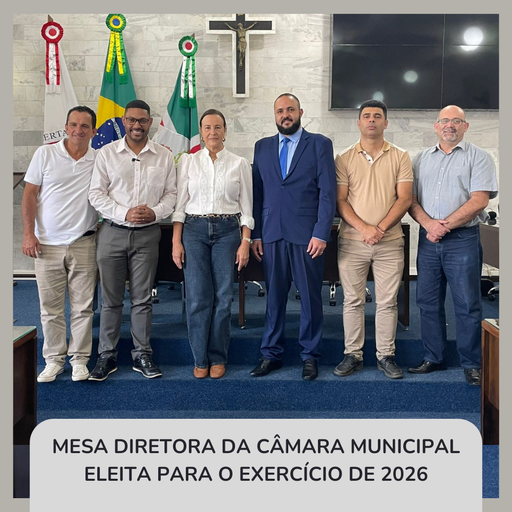 CÂMARA ELEGE MESA DIRETORA PARA O EXERCÍCIO DE 2026