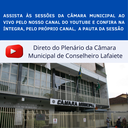 ACOMPANHE AS SESSÕES DA CÂMARA MUNICIPAL AO VIVO PELO NOSSO CANAL NO YOUTUBE ACOMPANHE AS SESSÕES DA CÂMARA MUNICIPAL AO VIVO PELO NOSSO CANAL NO YOUTUBE